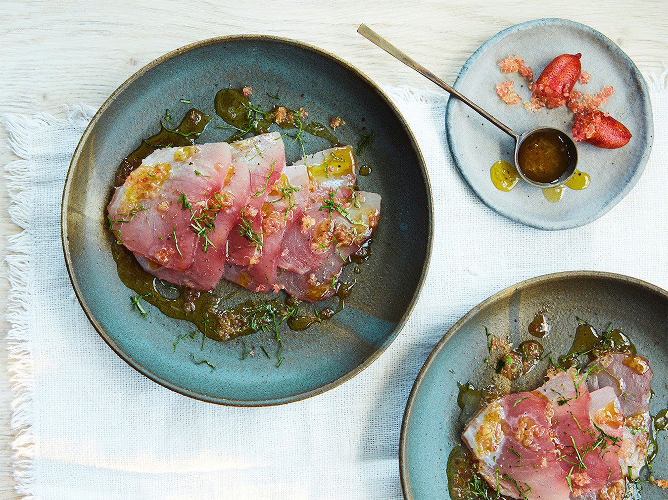 Crudo of Albacore Tuna, Finger Lime