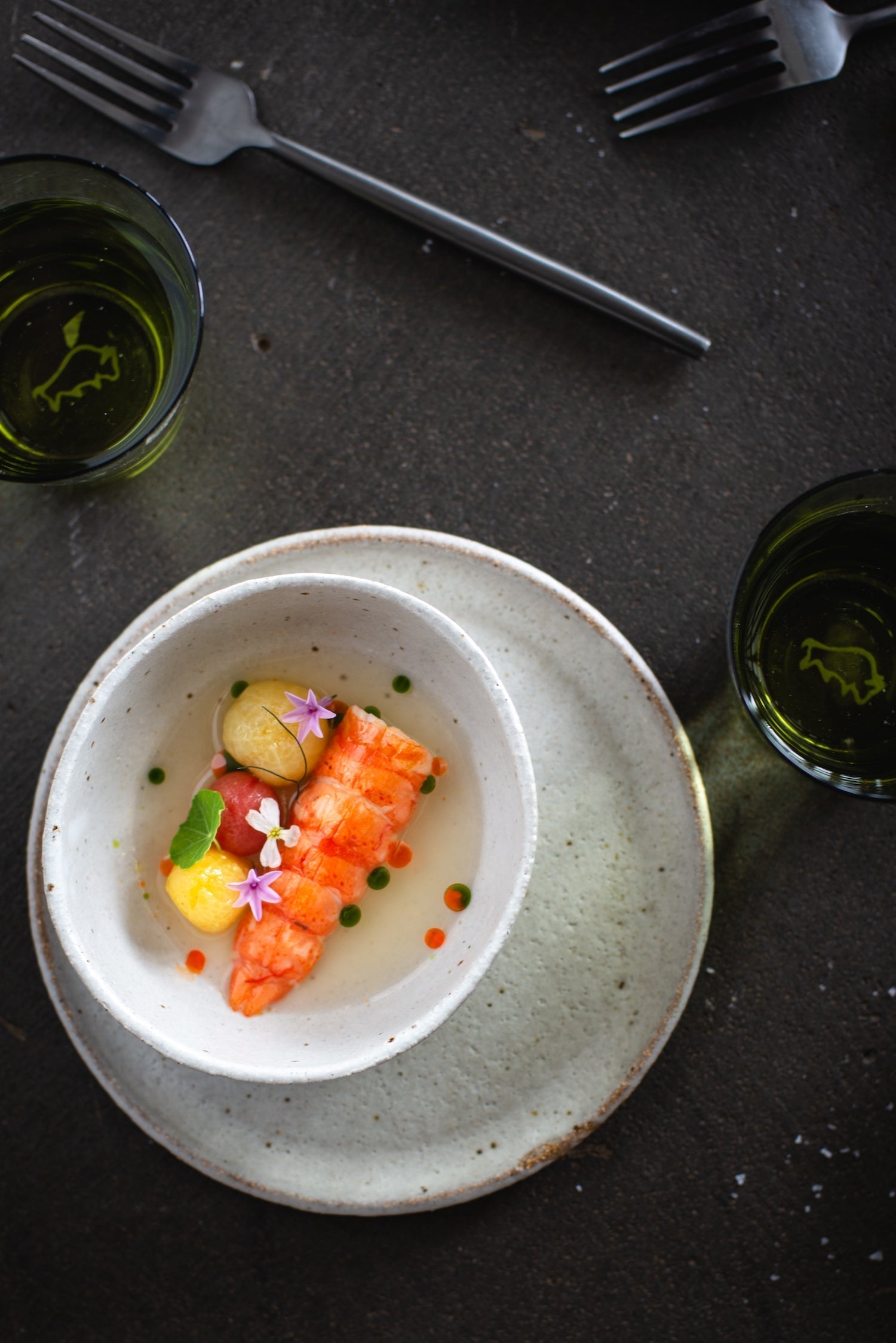 Marron, Fermented and Confit Tomato