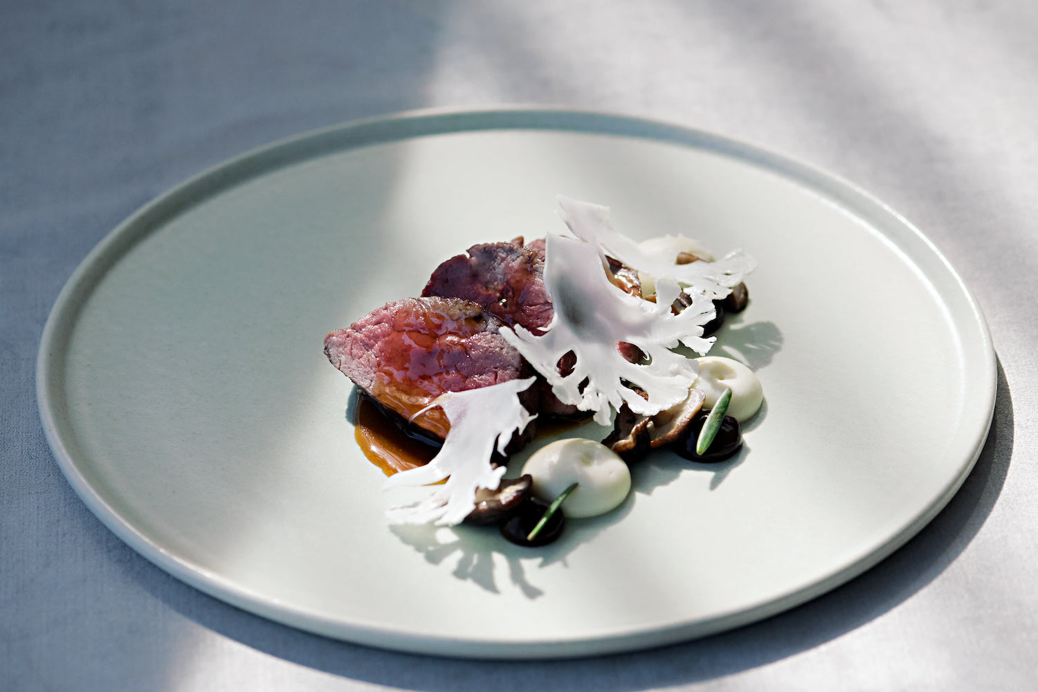 Margaret River Wagyu Beef, Cauliflower, Lemon Aspen, Black Garlic