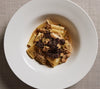 Paccheri, Rabbit Ragu, Golden Raisins, Capers, Olives