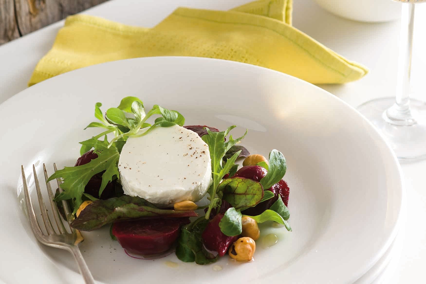 Beetroot, Goat's Curd, Lettuce, Hazelnut