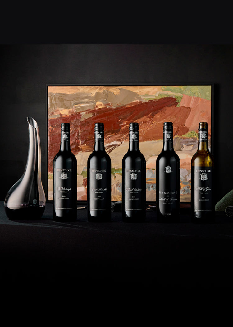 2021 Single Vineyard Collection - ‘An Ancient Land’ Print & Riedel Cornetto Decanter